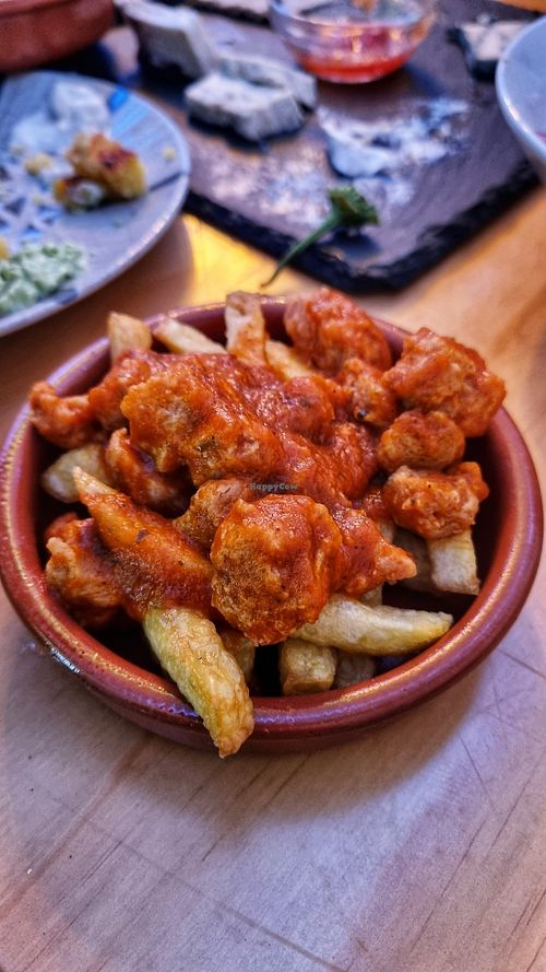 Magro con tomate (a bit bland) at La Vegana Taperia Playa in Torre Del Mar