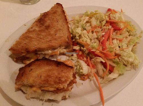 vegetarian ruben sandwich ... very good but would be even better if vegan at Chocolate Maven Bakery and Cafe in Santa Fe