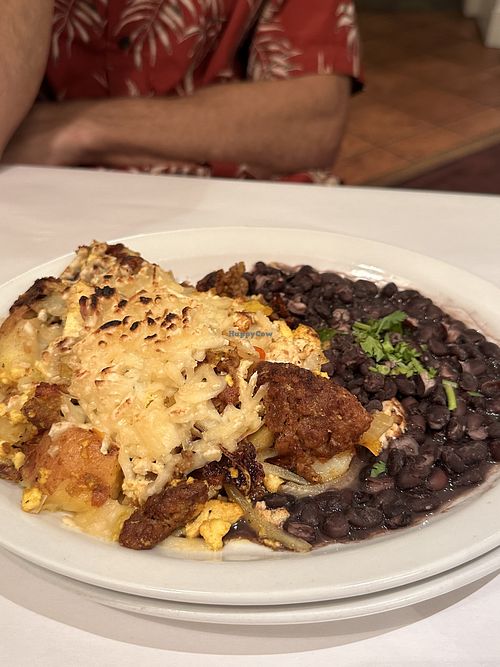 Vegan breakfast burrito in a bowl. So good?  at Chocolate Maven Bakery and Cafe in Santa Fe