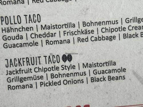 menu  at Enchilada in Minden