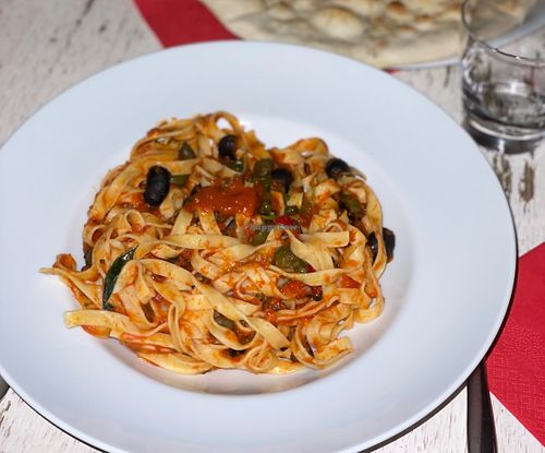 vegan tagliatelle all’arrabbiata  at Ristorante Al Dente Nuovo in Berlin
