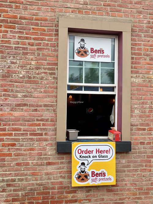 Pretzel window! at Central Park Plaza Market in Valparaiso