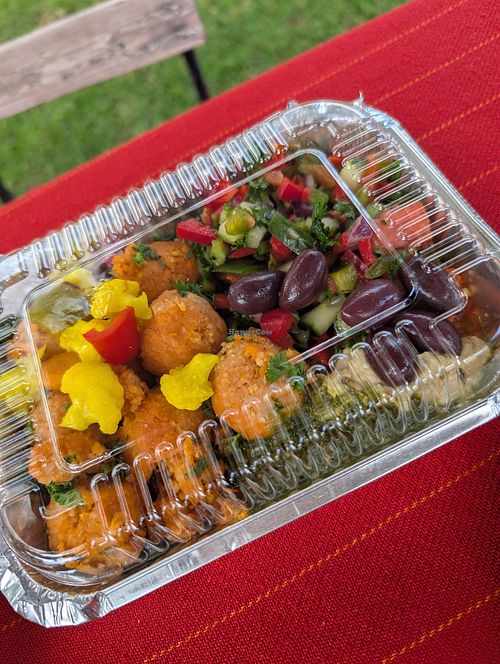 Takeaway buffet food at CoffeeTalks Cafe in Bloemfontein