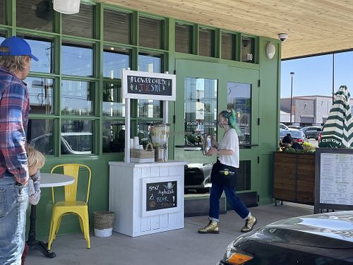 Adorable limeade stand on opening day.   at Flower Child in Tucson
