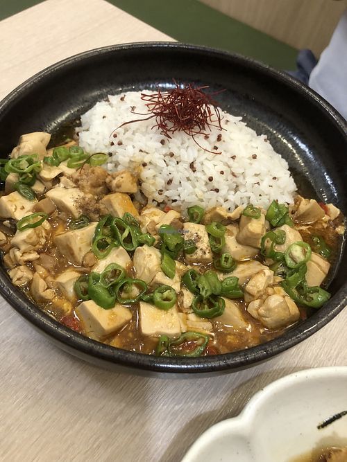 Mapo tofu donburi  at Yasai Shokudo - 有樹食 in Kaohsiung