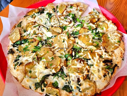 Potato pizza, vegan mozzarella at Sliver Pizzeria - Montclair in Oakland