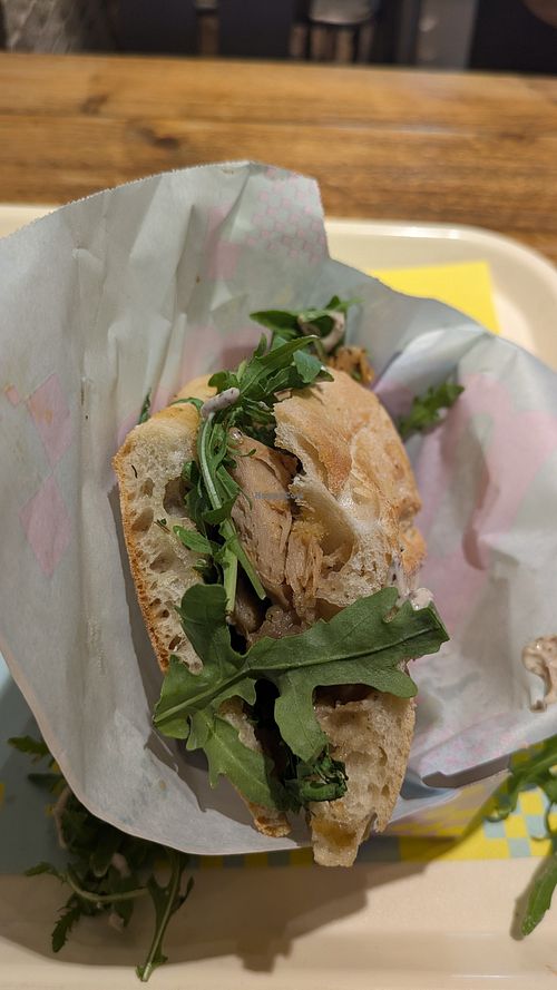 La mitad del sándwich que comí, delicioso. at Pans & Company - Avinguda del Paral·lel in Barcelona