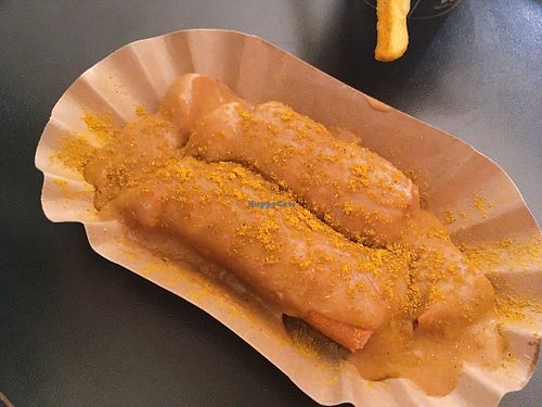 currywurst with peanut sauce at Curry Co in Leipzig