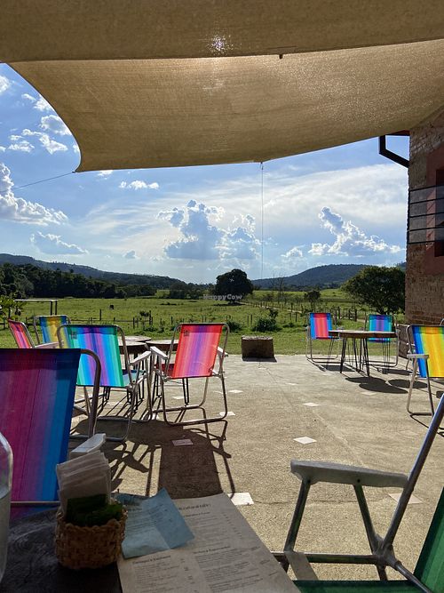Outdoor seating with a view.  at Malabar Empório Cultural e Café in Itatiba