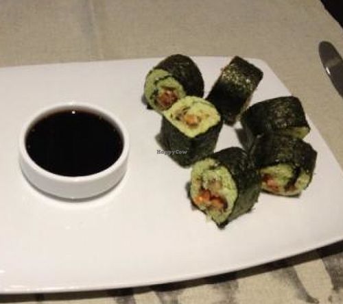 Vegetable Rolls (Parsnip sushi) at Tri in Kyiv