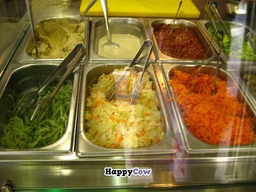 The veggies at Tel Aviv Hummus House at Tel Aviv Hummus House in Belgrade