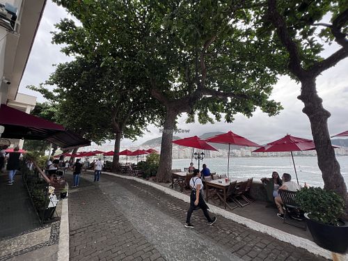 Outstanding view of Copacabana   at Café 18 do Forte in Rio De Janeiro
