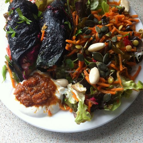 nori wrap and salads at Bookstop Cafe in Kenmare