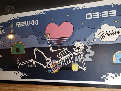 Wall art at Bitchin Donuts in Albany