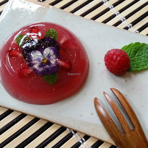 jelly dessert at Ronin Dining Supper Club in Godalming