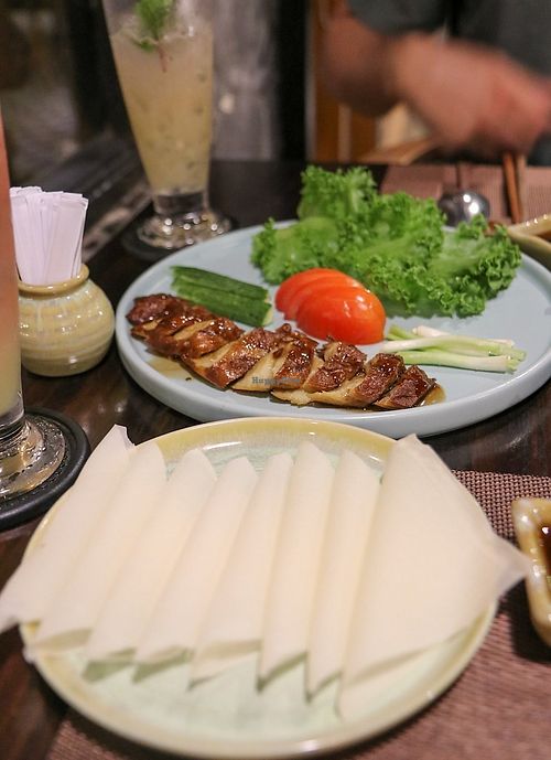 peking duck at La Moi Plant-Based Restaurant in Ho Chi Minh City