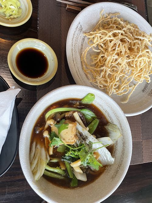 Fried noodles   at La Moi Plant-Based Restaurant in Ho Chi Minh City