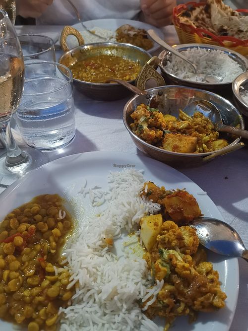 Alo Gobhi und Naan sehr lecker at Jot Indian Restaurant in Crete