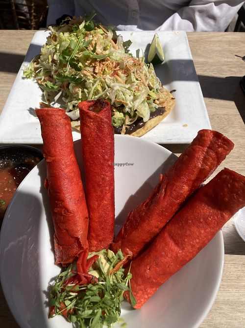 Taquitos and tostadas   at Sandbar Cocina y Tequila in Huntington Beach