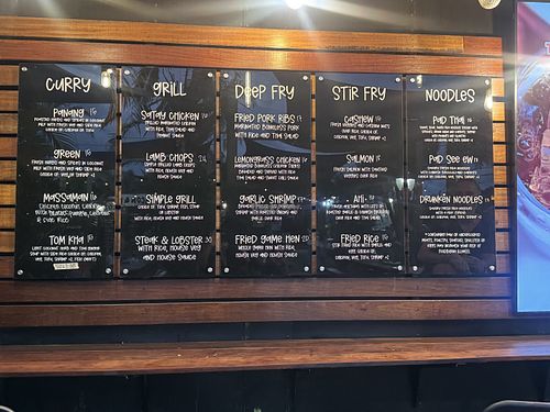 Menu  at Thai Mee Up in Kihei