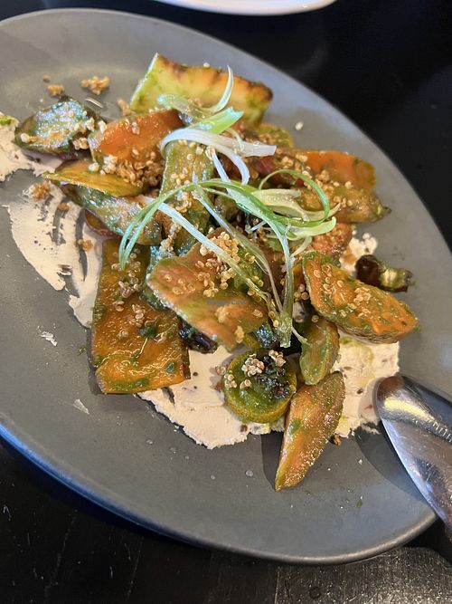 Roasted carrots with coconut raita  at Selden Standard in Detroit