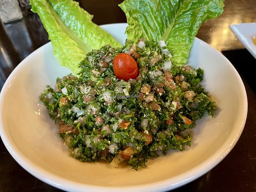 tabbouleh salad.  at Khalo Naser Syrian Cuisine & Lounge in Corvallis