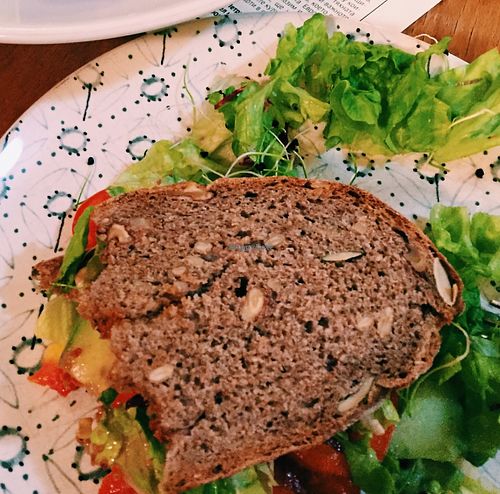 Sandwich Morocco and Avocado Salad  at Sunmoon - Septemvri in Sofia