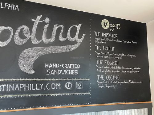 Vegan menu  at Nipotina in Philadelphia