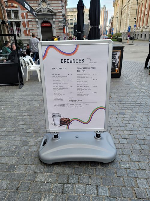 Menu at Lauza's in Leuven