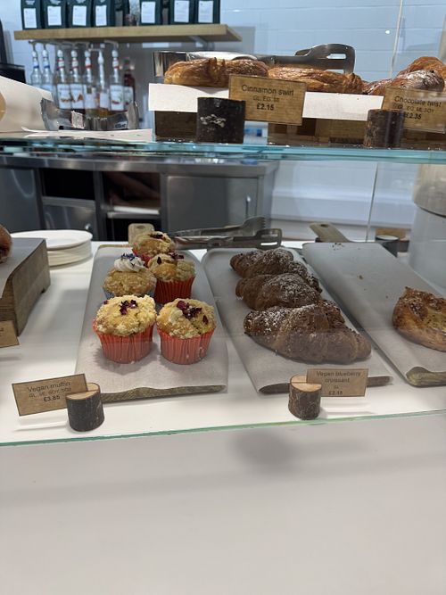 Vegan muffins & croissants too!  at King's Library Cafe in North West London