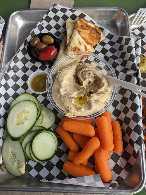 Hummus platter at Ferment Brewing Company in Hood River