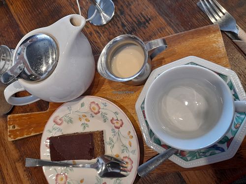 Vegan tea and cake at The Annex Cafe in Glenelg