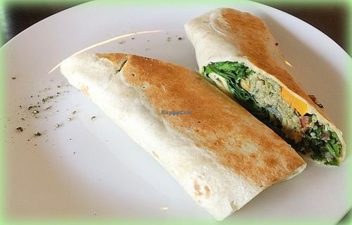 Vegan wrap at The Annex Cafe in Glenelg