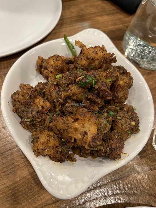 Black Pepper Cauliflower - very good!   at Mantra in Folsom