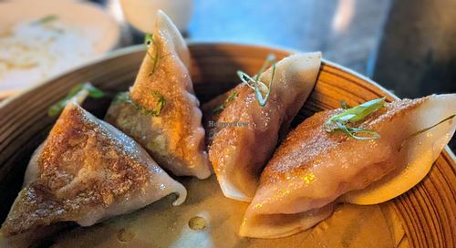 Prosperity 'beef' gyoza at Minty Z Midtown  in Miami