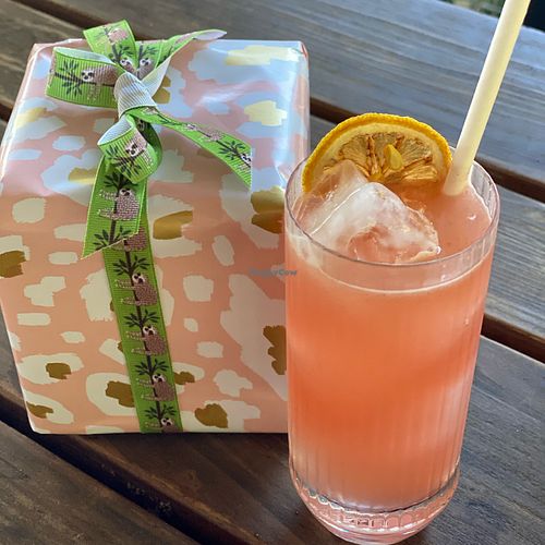 Yummy cocktail that I don’t know what it is cause it was too loud to communicate  at Healthy Junk in Anaheim