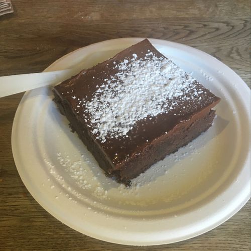 Chocolate brownie at Healthy Junk in Anaheim