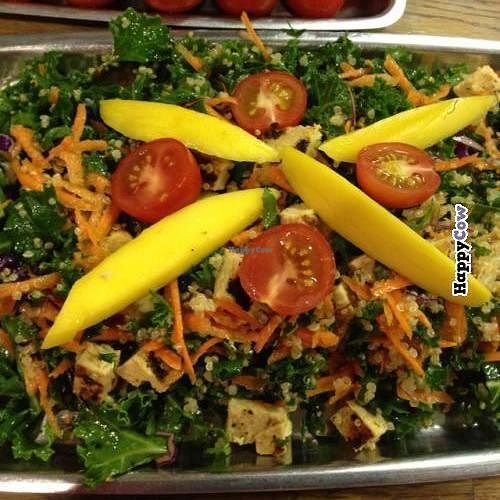 all hail kale salad! with mangos! at Healthy Junk in Anaheim