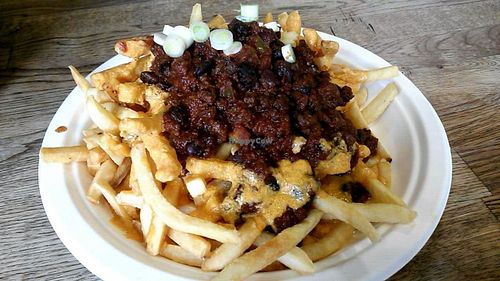 Chili cheese fries at Healthy Junk in Anaheim