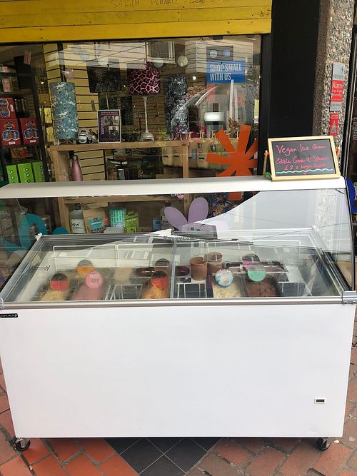 Ice Cream Counter at Hunglish Cafe & Refill Store in Brighton