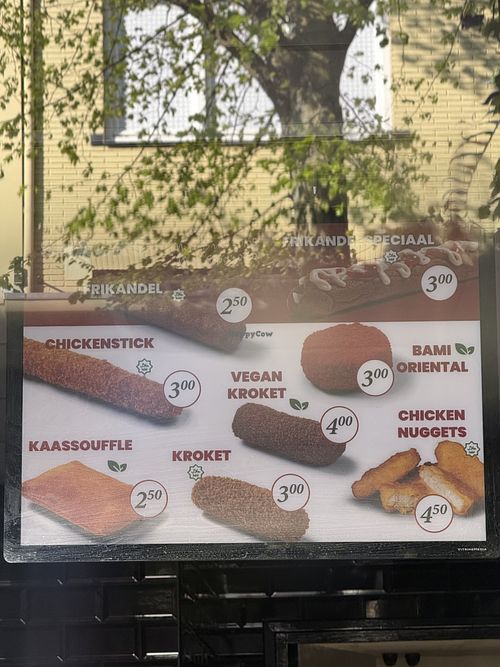 menu  at Pom Pom Frites in Venlo