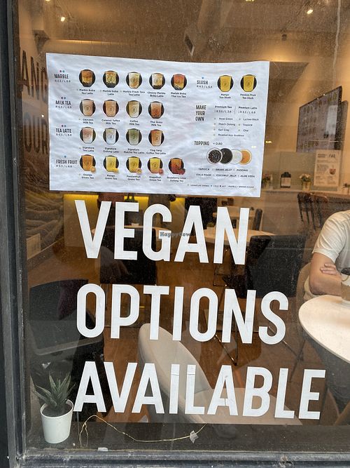 Full menu, includes vegan options   at Yang Teashop in Toronto