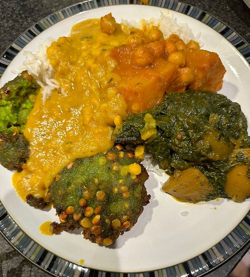 Selection of vegan sides   at Gurkha's in South East London