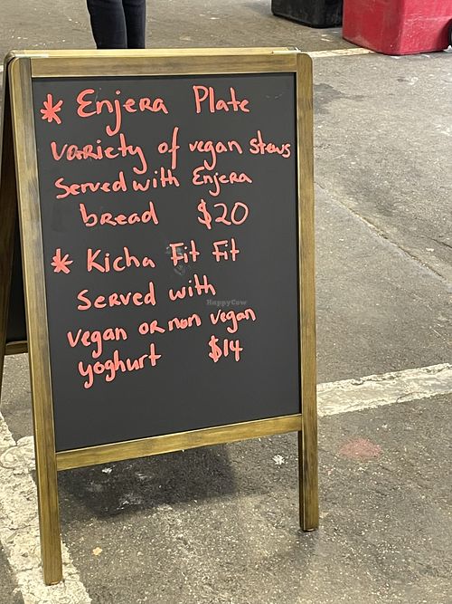 Menu  at Eat Enjera  in Melbourne