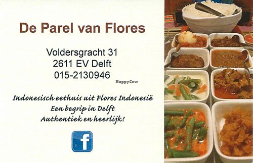 Business card. at De Parel van Flores in Delft