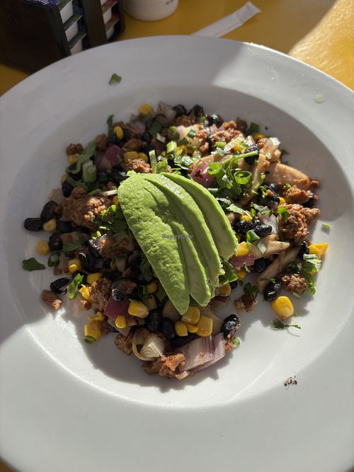 Veggie scramble without red peppers   at Brekkies By Chomp in Solvang