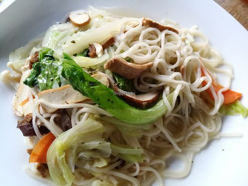 noodles with veggies and tofu at Pudao Vegetarian Restaurant - 樸道蔬食餐館 in Fenglin