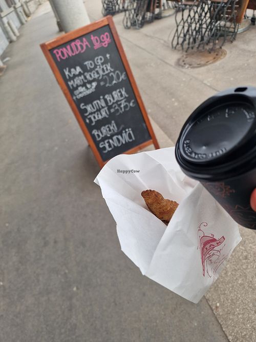 I paid 2.80€, even after telling her it is croissant and coffee to go for 2.20€. Not nice. at Pekarna Peçjak  in Ljubljana