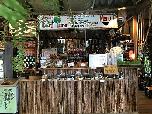 the front desk  at Earth Tone in Pai