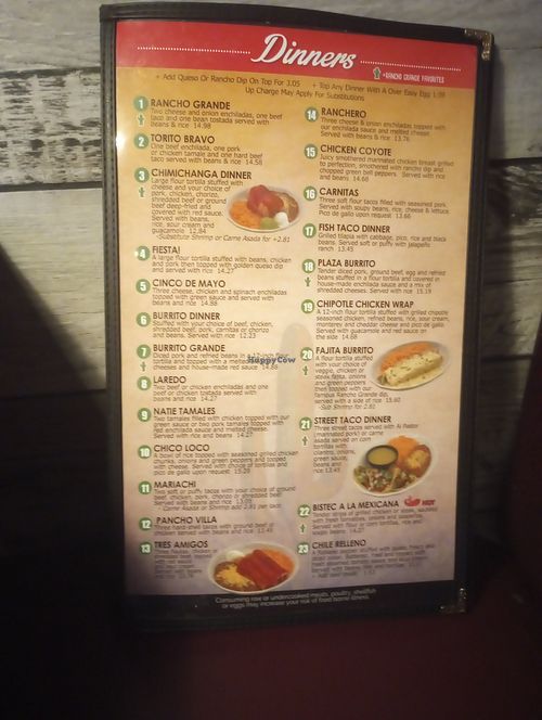 Page 4 at Rancho Grande Cantina in Liberty